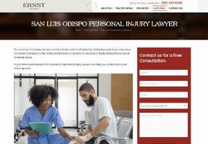 SAN LUIS OBISPO PERSONAL INJURY LAWYER - A personal injury lawyer in San Luis Obispo will guide you through the claims process, which may include taking your case to court.  Call us today for a free consultation.